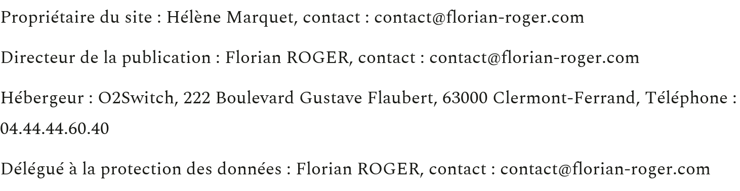 Coordonn&eacute;es du propri&eacute;taire du site, du directeur de la publication, de l&rsquo;h&eacute;bergeur et du d&eacute;l&eacute;gu&eacute; &agrave; la protection des donn&eacute;es