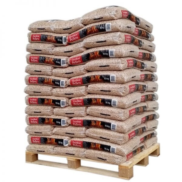 Granulés de Bois WOODSTOCK qualité Premium – 1 Palette de 78 sacs de 15 kg
