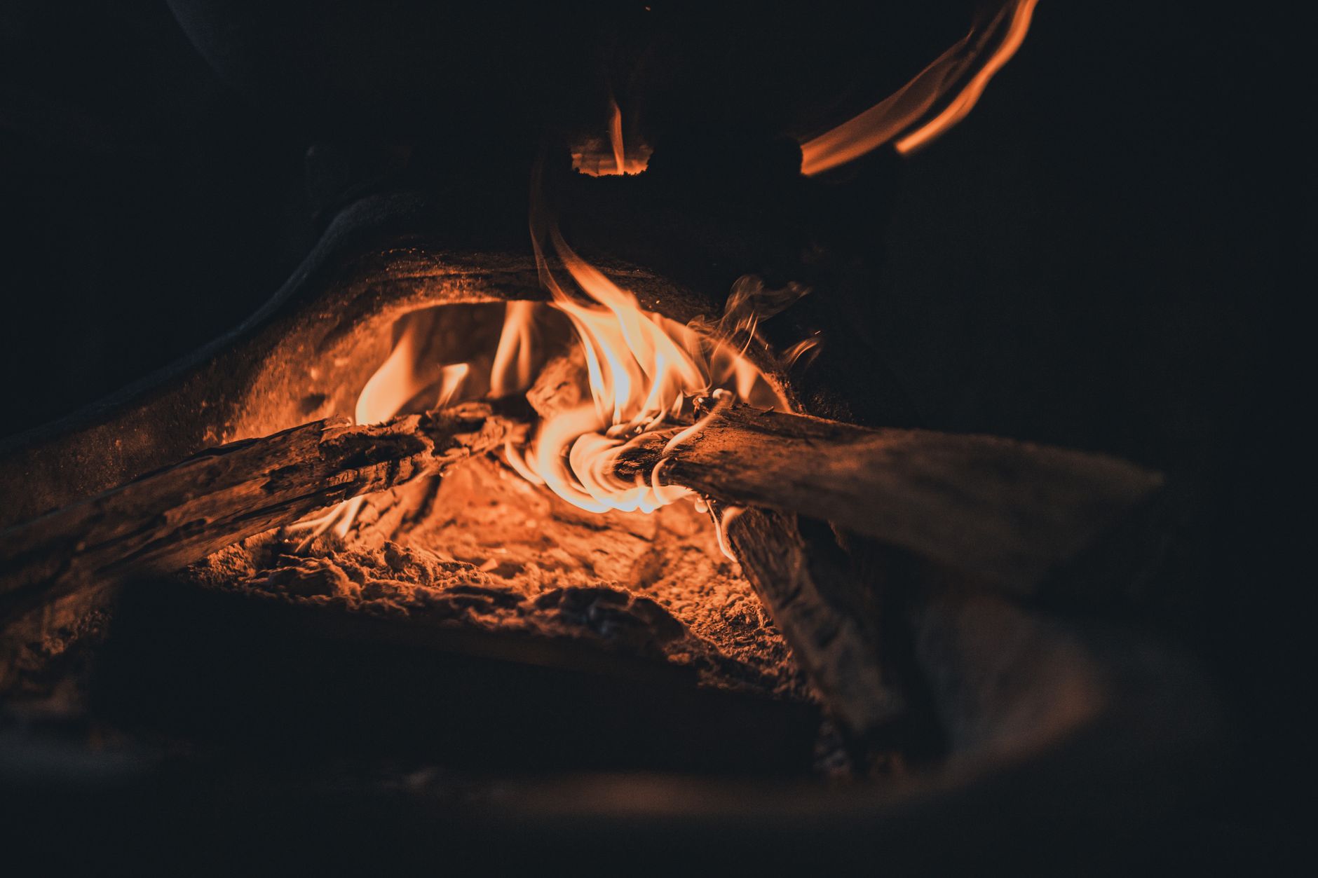 Flamme visible dans un poele