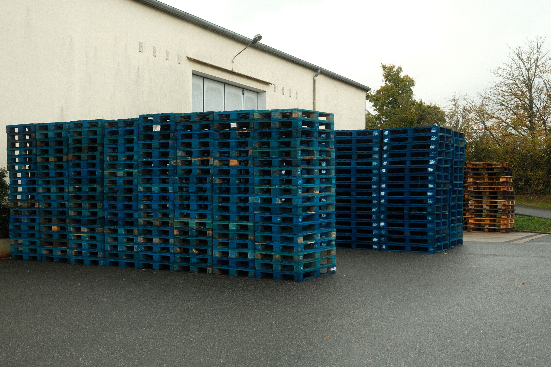Sacs de granules stockes au sec